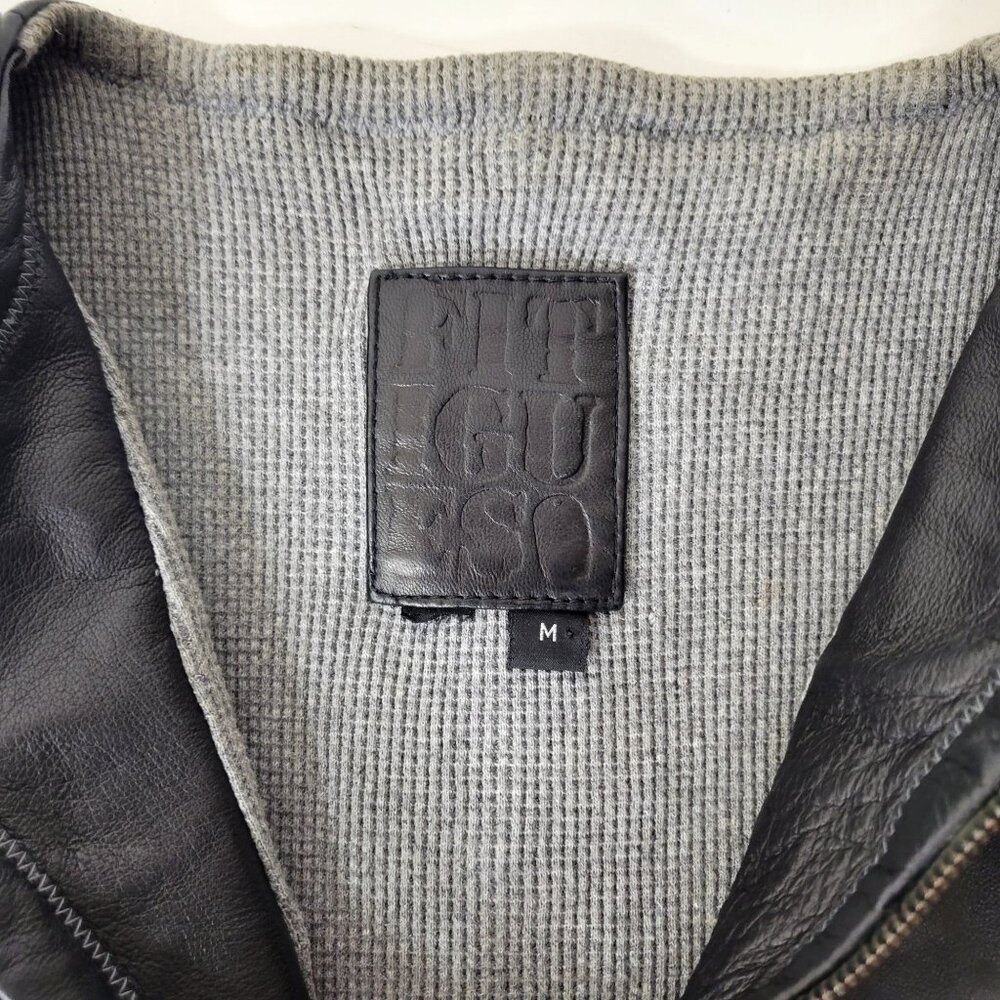 Black Leather Zip Front Vest Women's Size Medium - Picture 2 of 5